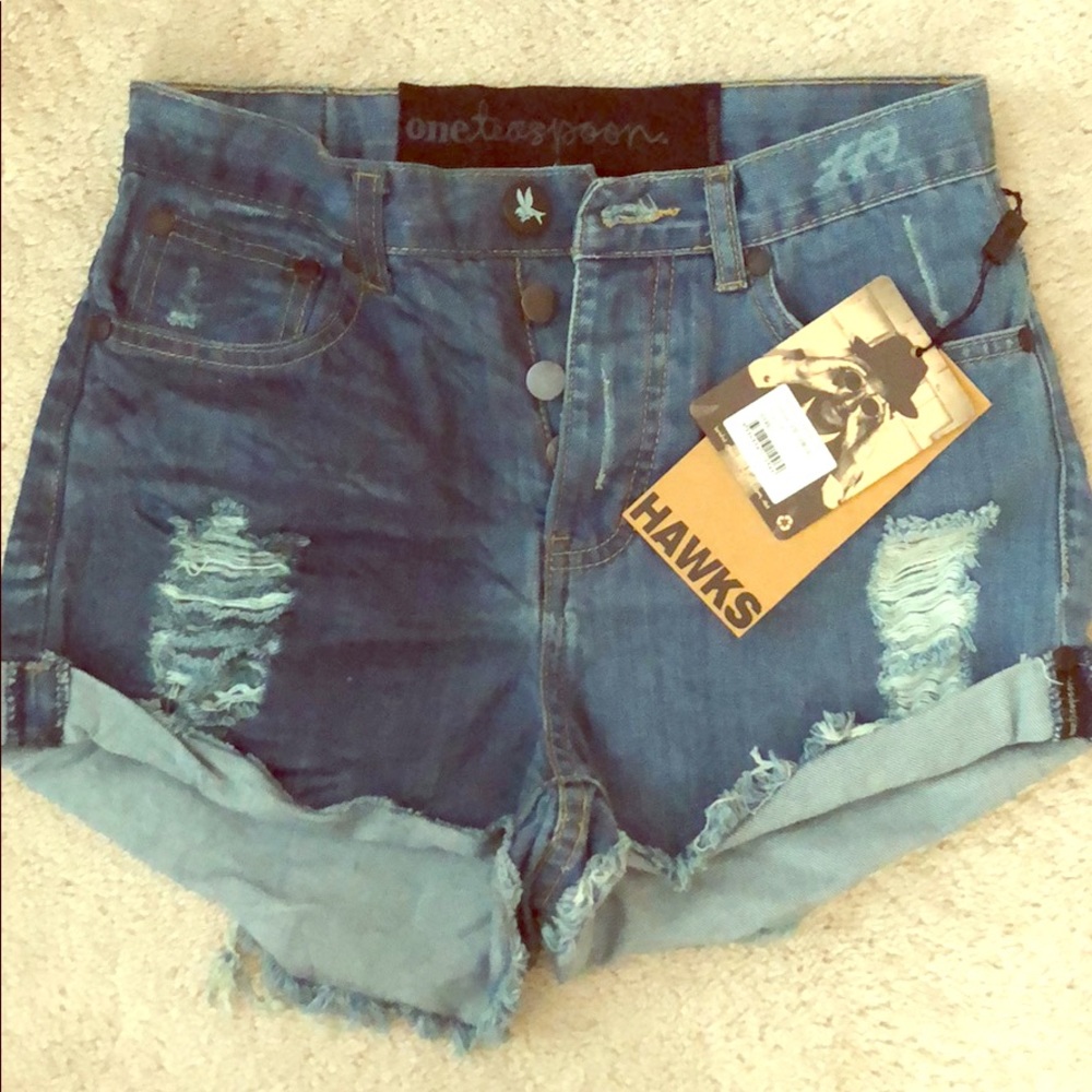 One Teaspoon high waisted jean shorts